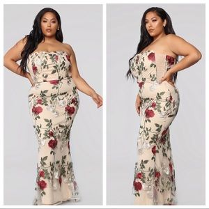 FLORAL EMBROIDERED MAXI DRESS❤️🔥